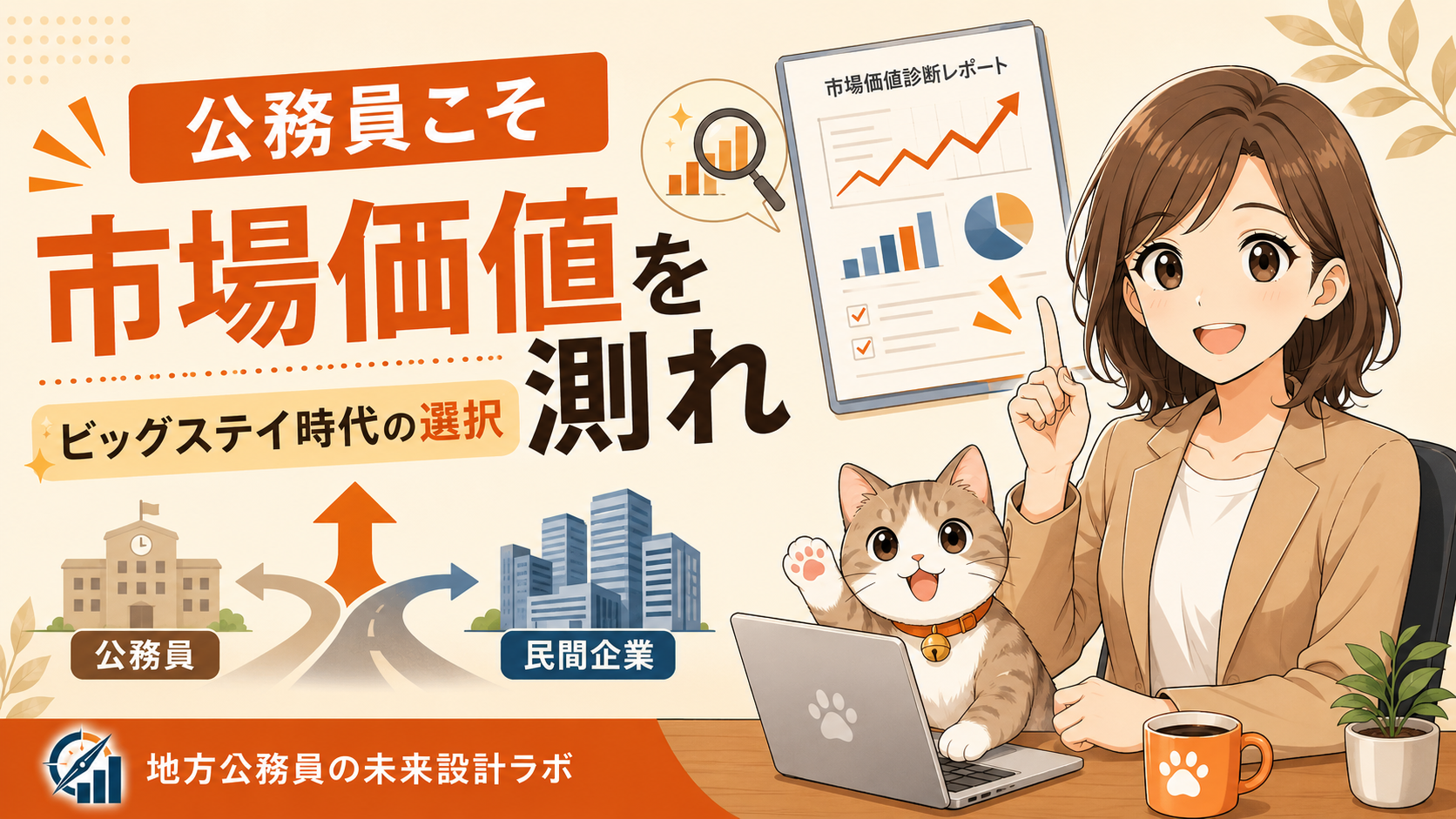 「ビッグステイ」という言葉をご存じですか？転職意向はあっても動けない公務員が増えています。元財政課長のさゆりが、公務員スキルの市場価値の測り方と、2026年に動くべき理由を具体的に解説します。